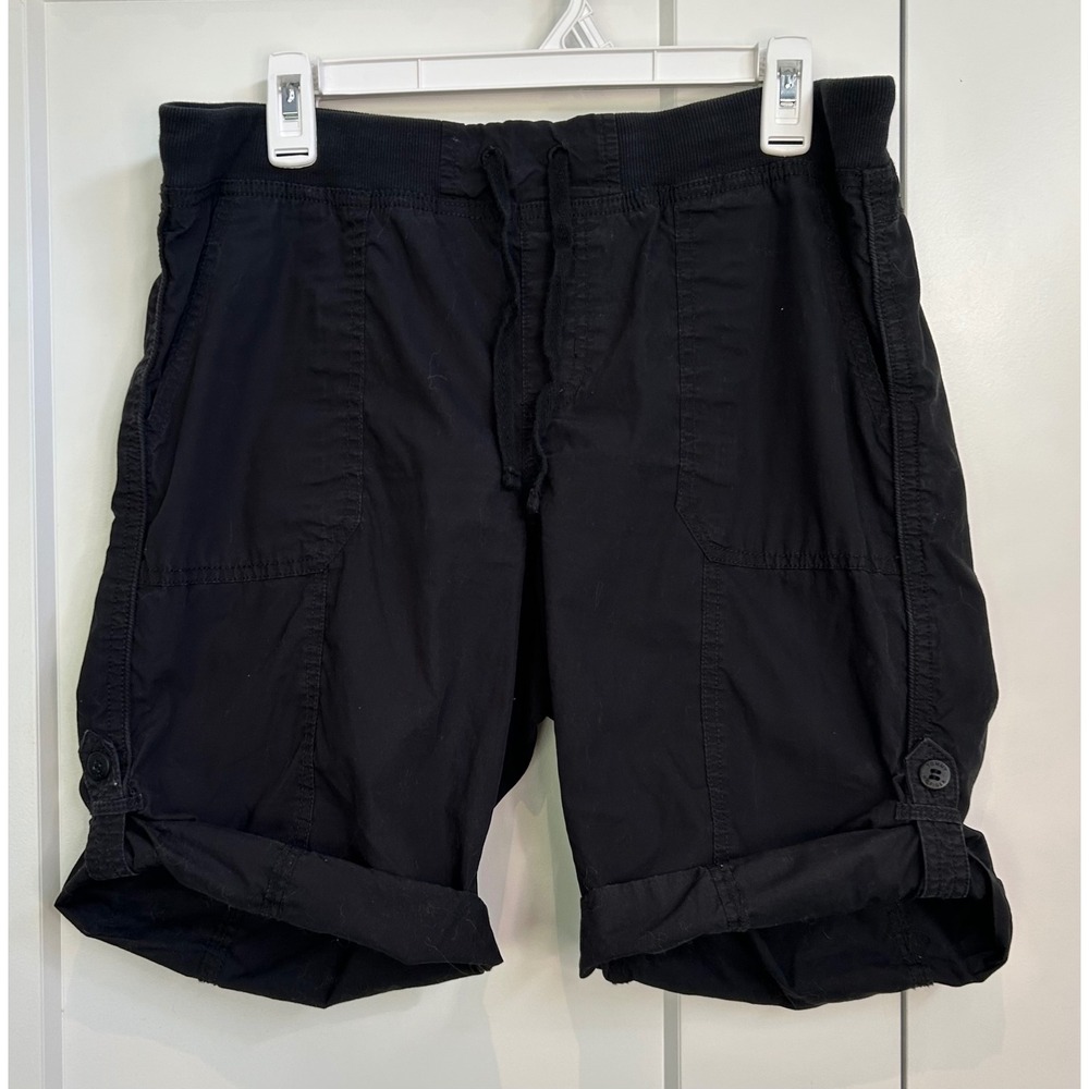 Tommy Hilfiger Cargo Shorts Ribbed Waist Drawstring Roll Up Size M streetwear